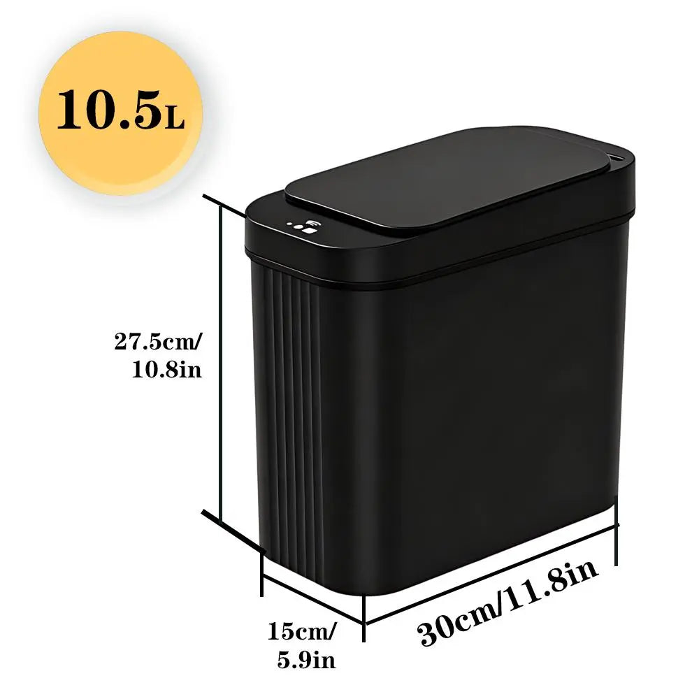 2 Pack 15L(A) Mini Touchless Sensor Trash Can, Automatic Infrared Motion Garbage Bin with Lid, Slim Waterproof Waste Bin for Home Small Space