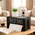 2 in 1 Wooden Plastic Grocery Bag Holder Dispenser, Wall Mount Extra Large Storage Organizer, Space Saving Kitchen & Bathroom Trash Bag Container
