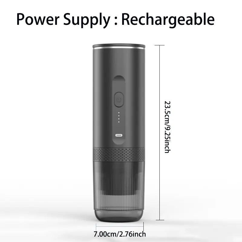 Italian Espresso Heated Coffee Machine, Wireless Portable Capsule Coffee Maker, Coffee Pod Machine, Type-C Charging, Ideal for Camping, Travel, Office, RV, Hiking, Coffee Making Tool, Espresso Machines